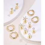 Brincos femininos com costas planas hipoalergênicas cartilagem concha hélice tragus piercing conjunto de brincos de aço inoxidável cirúrgico para orelhas sensíveis - Imagem 5