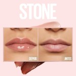 Maybelline NY Lip Lifter Gloss Brilho Labial com Ácido Hialurônico, Promove Lábios Volumosos, Hidratados e Cheios de Brilho, Aplicador XL para Make Glow, Cor Stone, 5.4ml - Imagem 4