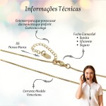 Conjunto Colar e Brinco Gota Pedras de Zircônias Semi Joias Banhado Ouro 18k - Imagem 5