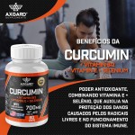 Curcuma (Extrato de rizomas de cúrcuma (Curcuma longa L.) + Vitamina B12 + Selênio e Vitamina E - 95% de curcumoides - 130 mg de rizomas de curcumina - 60 softcaps - Axgard Supplements - Imagem 5