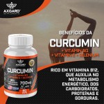 Curcuma (Extrato de rizomas de cúrcuma (Curcuma longa L.) + Vitamina B12 + Selênio e Vitamina E - 95% de curcumoides - 130 mg de rizomas de curcumina - 60 softcaps - Axgard Supplements - Imagem 6