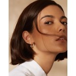 13 pares de brincos de pressão para mulheres, banhado a ouro 14 K, brincos de argola grossa, zircônia cúbica, tubo torcido, gota d'água, croissant, conjunto de joias de brincos falsos e - Imagem 5