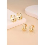 Brincos de pino plano para mulheres em aço inoxidável cirúrgico flatback conjunto de brincos hipoalergênicos cartilagem tragus piercing joias banhado a ouro - Imagem 4