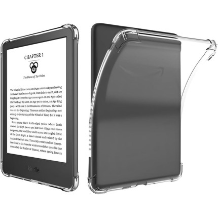 Capa Para Kindle Paperwhite 12ª Geração 7” (SA569P e SA568B) e Kindle Colorsoft 1ª Geração (SA58CB e SA59CP) – TPU Flexível – Cantos Reforçados – Ultrafina, Leve e Antichoque – Transparente
