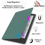 Capa Capinha Case para Kindle 11ª Geração 2024 e 2022 (C2V2L3 e RS23CV) de 6 Polegadas com Função Ativa e Desativa e Fundo em Acrílico (Azul Marinho) - Imagem 3