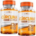 Curcuma Extrato Curcumina 100% Pura - 100 cápsulas 500mg (95% Curcuminoides) Premium 2 Frascos (2 Frascos)