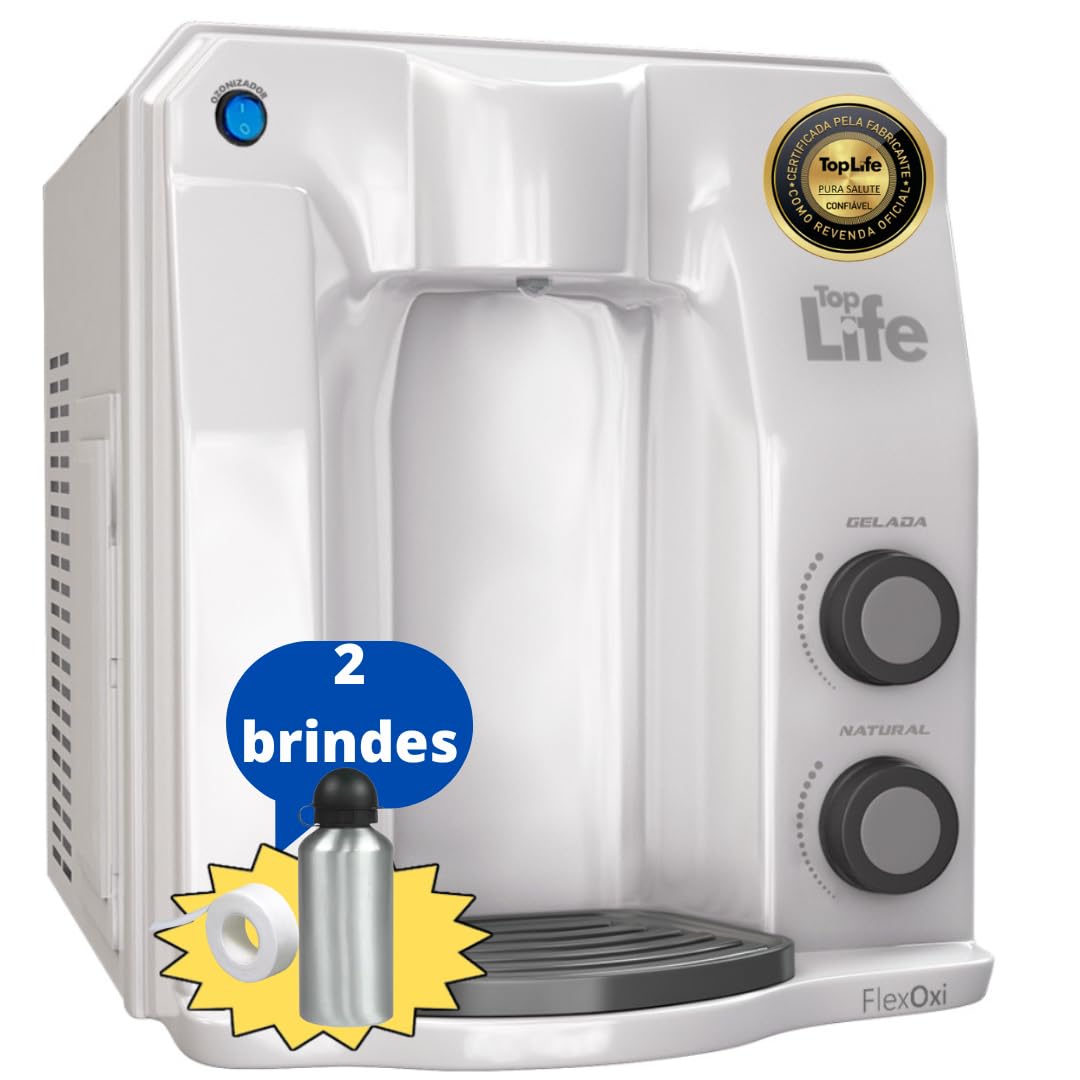 1777161599_Filtro-Purificador-Agua-com-Super-Ozonio-Gelada-Compressor-Bactericida-Flex.jpg Filtro Purificador Água com Super Ozônio Gelada Compressor Bactericida Flex Oxi - Top life (220, Branco)