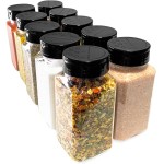 Kit 10 Pote Tempero e Condimentos 220ml Tampa Dosadora Dupla para Temperos e Especiarias de Plástico - Imagem 5