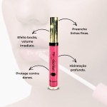 LipGloss Evidence Rosa com Ácido Hialurônico | Volume e Hidratação para Seus Lábios | Gloss Hidratante 4g | Efeito Bocão - O Benessere Nutrition - Imagem 3