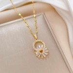 Conjunto Feminino "Floral Charm" – Colar 40cm + 5cm Ajustáveis e Brincos 2.8cm x 1.5cm – Cobre com Zircônia, Elegante e Sofisticado – Acompanha Bolsa de Veludo - Imagem 7