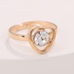 FLORA Conjunto de colar brincos anel e pulseira em formato de coração conjunto de colar em formato de coração conjunto de colar em liga metálica moda feminina - Imagem 5