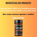 Curcuma em capsulas 500mg Kit 2 Potes curcuma Longa Natural 240 Cápsulas Açafrão Terra Puro Pura - Imagem 8
