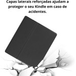 Capa Compatível com Kindle Oasis - Auto Hibernação - Fecho Magnético (Não compatível com Kindle 11ª Geração e Kindle Paperwhite) (Rosa) - Imagem 5