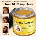 YBW Raw Batana Oil by Dr. Sebi Organic Raw Honduras Oil for Hair Growth - 100% Pure & Natural for Thicker, Stronger Hair for Men and Women - Imagem 5