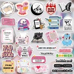 55 peças de adesivos de livros para Kindle, adesivos de leitura de livros para laptops leitores de e-books Booktok garrafas de água diário álbum de recortes à prova d'água (brilhante) - Imagem 3