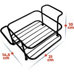 Porta Tempero Condimento 9 Potes Plástico Tampa Dosadora Suporte Preto Organização Cozinha - Imagem 3