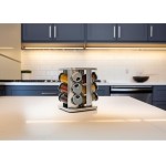 Porta Condimentos Giratório Inox 12 pote de vidro - Imagem 3