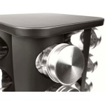 Porta Temperos E Condimentos Giratório Inox Preto 12 Potes - Imagem 4