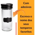 Porta Condimentos Giratório com 9 Potes – Organizador de Temperos de Cozinha Moderno e Prático (Lines) - Imagem 5