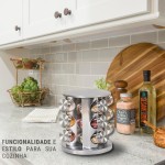 Porta Condimento Inox/Vidro 12 Peças Base Giratória - Imagem 5