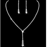 Conjunto Feminino Colar Brinco Prata De Strass E Zircônia Brilhante Luxo 15 Anos Noiva Aniversário Casamento Presente - Imagem 3