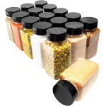 Kit 16 Pote Tempero e Condimentos 220ml Tampa Dosadora Dupla para Temperos e Especiarias de Plástico - Imagem 5