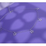 Conjunto Feminino de Colar Choker e Brinco em Aço Inox de estrela – Hipoalergênico - Presente para adolescente menina - Imagem 3