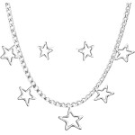 Conjunto Feminino de Colar Choker e Brinco em Aço Inox de estrela – Hipoalergênico - Presente para adolescente menina - Imagem 8