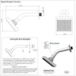 Chuveiro Soft Rubi Square Articulavel - Imagem 9