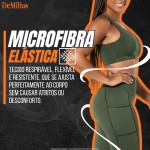 Conjunto Legging com Bolso e Top Pesponto Microfibra Fitness Feminino DeMillus Adulto - Imagem 4