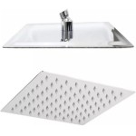 Chuveiro Ducha Inox Quadrado 20x20 Cromado Banheiro Área Externa Piscina - Imagem 5