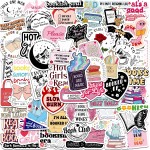 55 peças de adesivos de livros para Kindle, adesivos de leitura de livros para laptops leitores de e-books Booktok garrafas de água diário álbum de recortes à prova d'água (brilhante)