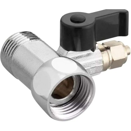 Adaptador Válvula Conexão para Purificadores Compátivel com Electrolux, IBBL e Consul. 1/2” x 1/2” com registro + saída 1/4”