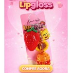 Amor Anjo Lip Gloss, Brilho Labial com Chaveiro, Formato de Morango e Girassol, Contém 1 Unidade - Imagem 2