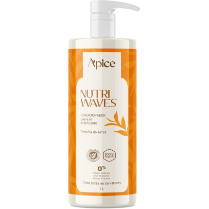 Ápice Condicionador Acidificante e Leave-In Nutri Waves | 2 em 1: Tratamento Profundo e Finalização Impecável | 1000ml
