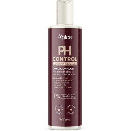 Ápice Condicionador PH Control Acidificante | Selagem de Cutículas e Alinhamento com 12 Óleos | 300ml
