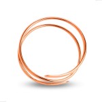 Bracelete Espiral Ajustável em Cobre Puro, Design Minimalista, Acabamento Rosé Gold - Imagem 2