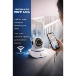 Câmera Babá Eletrônica Wi-Fi HD 360° com Áudio Bidirecional, Visão Noturna e Detecção de Movimento – Monitoramento Inteligente para Bebês, Idosos, Pets e Segurança Residencial - Imagem 2