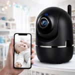 Câmera Babá Eletrônica Wi-Fi com Áudio Bidirecional, Visão Noturna Infravermelha, Detecção de Movimento, Monitoramento em Tempo Real pelo Celular e Sistema Bivolt Automático.