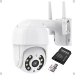 Câmera Externa a'prova d'agua full color HD Visão noturna 360º wi-fi 1080p + Cartão de memória 32G SanDisk/Resistênte ao tempo/App Yoosee