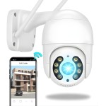 Câmera IP Externa Wi-Fi Giratória 360° Com Monitoramento Via APP -Aprova D'água Com Filmagem Hd e Detecção De Movimento (Linha Premium).