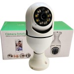 Câmera IP Lâmpada Wifi Full Hd Visão Noturna Cor Branco