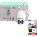 Câmera Ip Externa Wifi Noturna Ip66 Hd modelo A8 + Cartão 128 Gb - a prova d'água