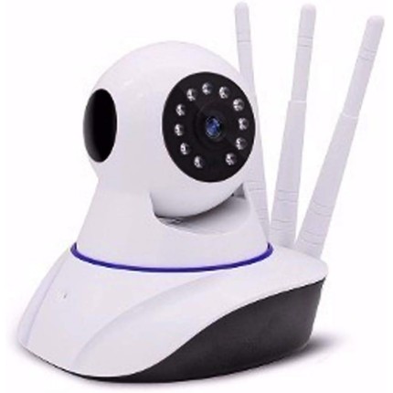 Camera Ip Wireless Sem Fio Wifi Hd 3 Antenas Sensor Noturna