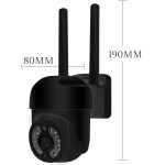 Câmera de Segurança Externa Wi-Fi Full HD 1080P IP66 – Visão Noturna Inteligente, Áudio Bidirecional, Detecção de Movimento, Compatível com Cartão Micro SD até 128GB - Imagem 2