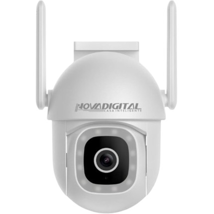 Câmera de Segurança Inteligente Externa IP Wifi Protocolo Onvif Proteção IP65 360º Visão Ampla HDR Compativel Com Alexa e Google Assistent Monitore Remotamente Via Aplicativo Ou Navegador Novadigital