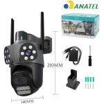 Câmera de Segurança Interna/Externa, Estilo Domo, 1080p/720p, Detecção de Movimento, Monitoramento Residencial, I29, Wi-Fi/Com Fio, Visão Noturna, Áudio Bidirecional, AC/DC, Wi-Fi - Imagem 2