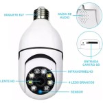 Câmera de Segurança Lâmpada Wi-Fi 360° | Visão Noturna Infravermelha | Áudio Bidirecional | Sensor de Movimento Inteligente | Instalação Fácil em Soquete E27 – Linha Premium - Imagem 2