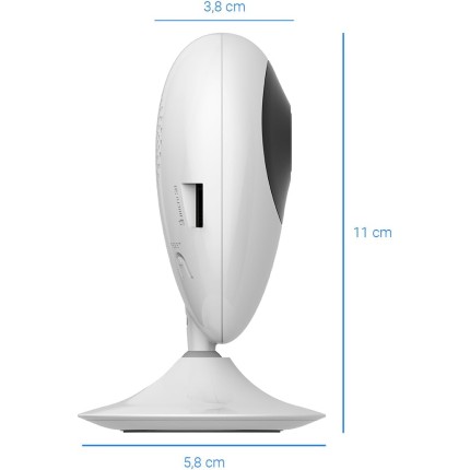 Câmera de Segurança Wi-Fi Ezviz C2C 1080p H.265 Visão Noturna Inteligente Detecção de Movimento Áudio Bidirecional Armazenamento em Nuvem e MicroSD até 256GB Integração com Google e Alexa
