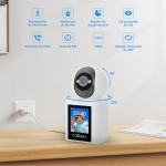 Camera de Segurança Wifi, Baba Eletronica, Camera de Segurança com Tela, Detecção de Movimento, Push de Alerta via Aplicativo, Áudio Bidirecional, Visão Noturna Infravermelha, WKTY001 - Imagem 2